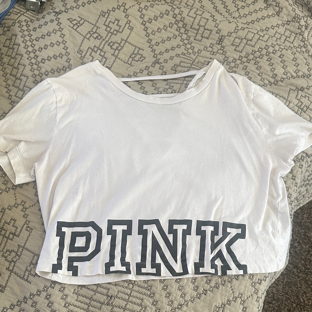 PINK Victoria's Secret White Crop Top